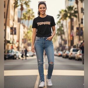 District "Top Gun" & "Georgia On My Mind" Graphic Tee - Women’s Small